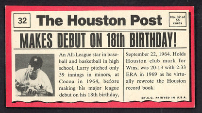 1971 Topps Baseball Greatest Moments #032 Larry Dierker Astros EX 564844