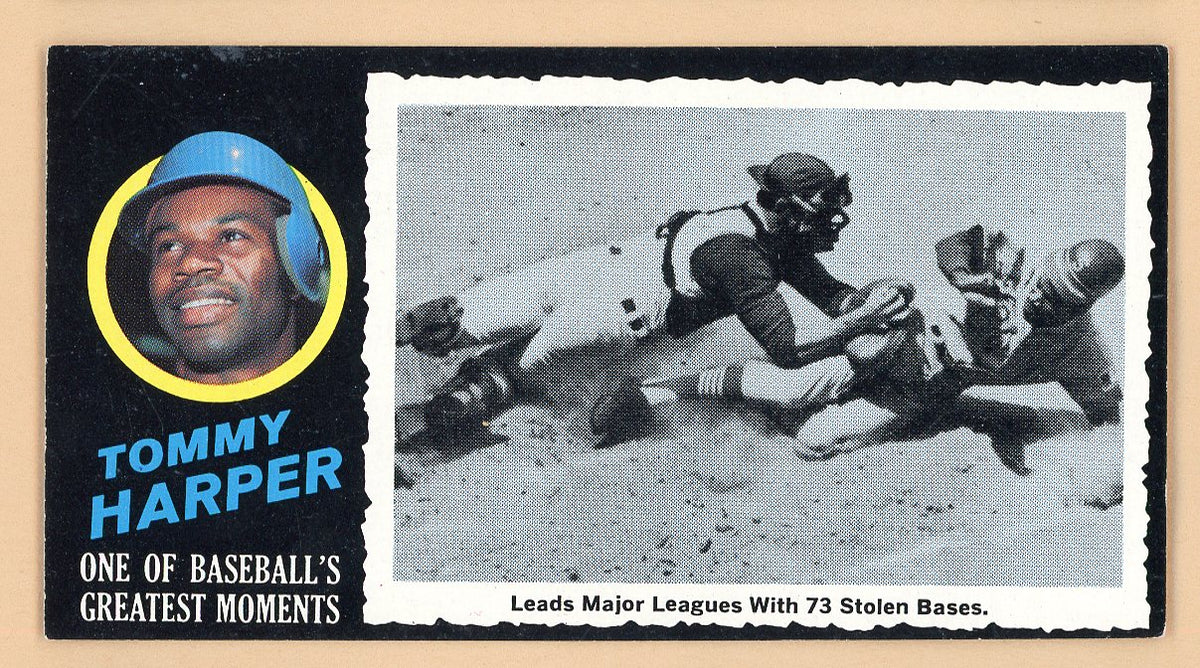 1971 Topps Baseball Greatest Moments #042 Tommy Harper Mariners EX-MT 564854