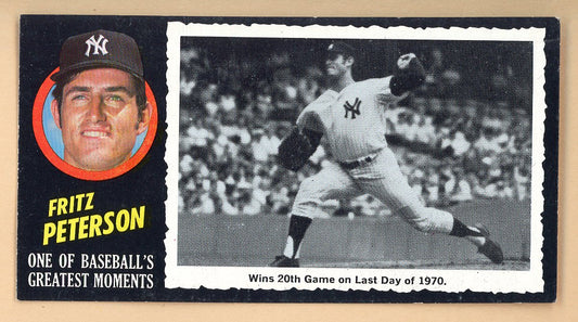 1971 Topps Baseball Greatest Moments #044 Fritz Peterson Yankees EX-MT 564856
