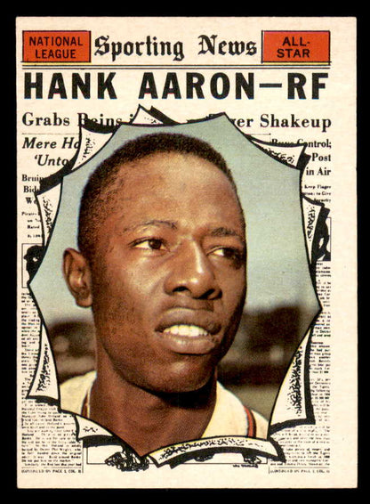 1961 Topps Baseball #577 Hank Aaron A.S. Braves EX-MT 564879