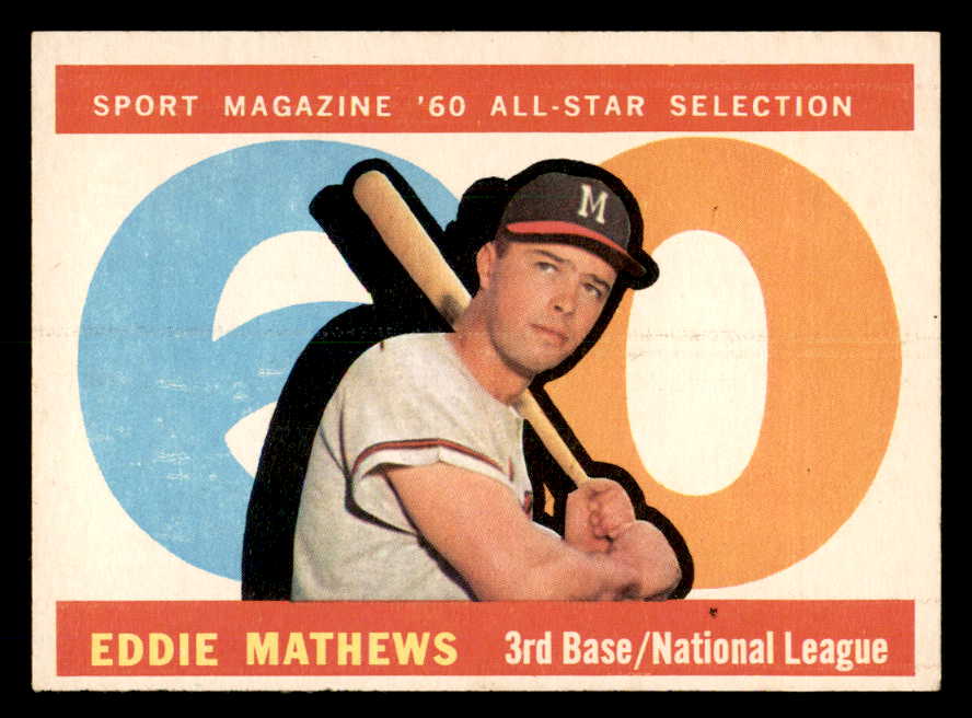 1960 Topps Baseball #558 Eddie Mathews A.S. Braves EX-MT 564883