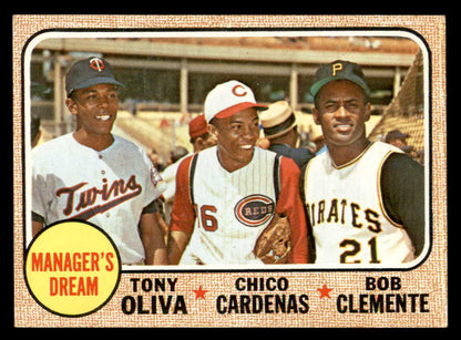 1968 Topps Baseball #480 Roberto Clemente Tony Oliva EX-MT 564887