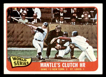 1965 Topps Baseball #134 World Series Game 3 Mickey Mantle EX-MT 564900