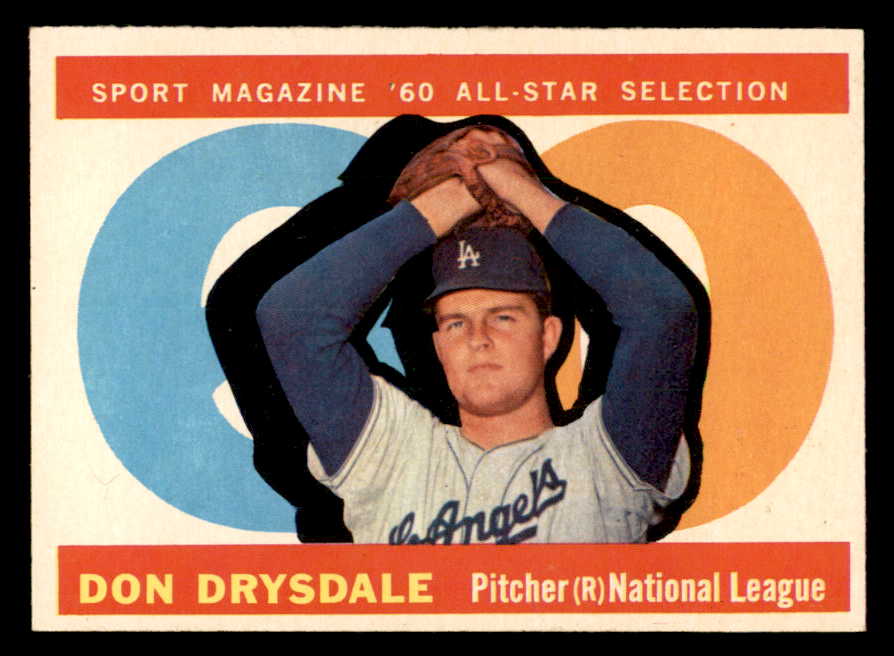1960 Topps Baseball #570 Don Drysdale A.S. Dodgers EX-MT 564939