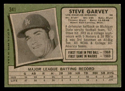 1971 Topps Baseball #341 Steve Garvey Dodgers EX-MT 564974
