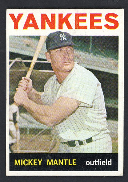 1964 Topps Baseball # 50 Mickey Mantle Yankees EX+/EX-MT 564979