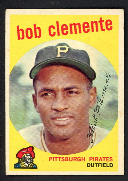 1959 Topps Baseball #478 Roberto Clemente Pirates EX 564981