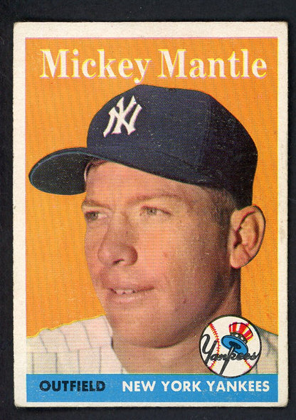 1958 Topps Baseball #150 Mickey Mantle Yankees EX 564984