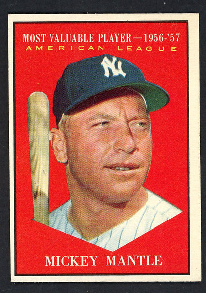1961 Topps Baseball #475 Mickey Mantle MVP Yankees NR-MT 564985