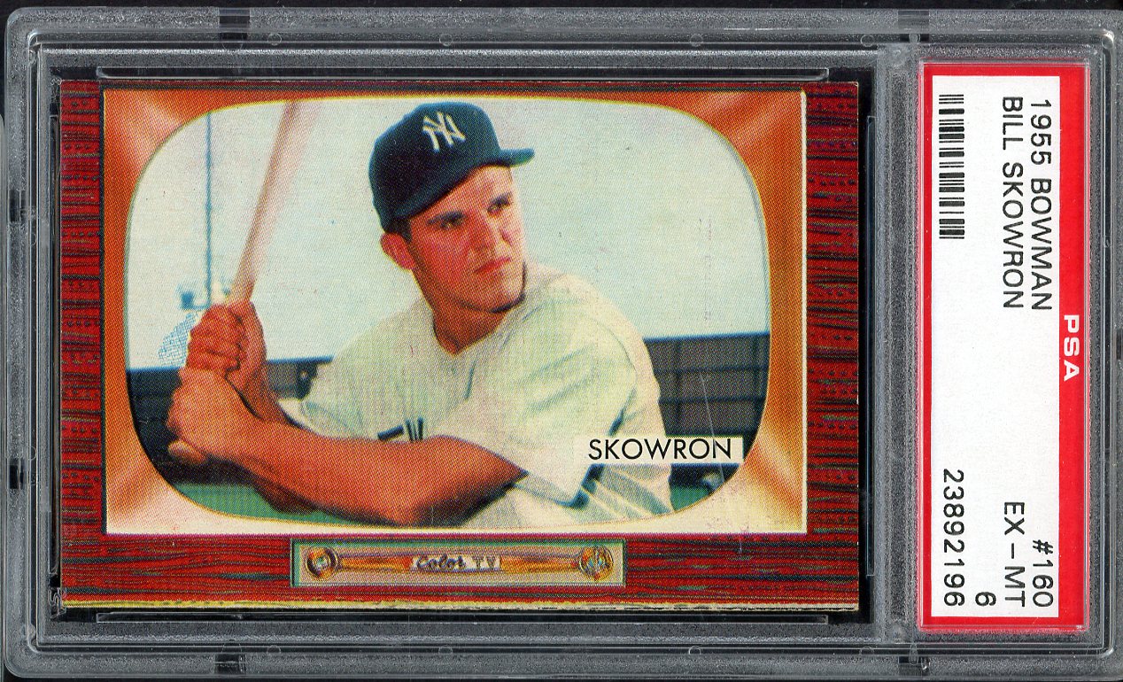 1955 Bowman Baseball #160 Bill Skowron Yankees PSA 6 EX-MT 564987
