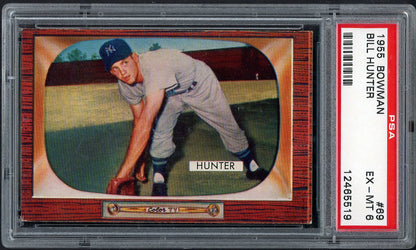 1955 Bowman Baseball # 69 Bill Hunter Yankees PSA 6 EX-MT 564989