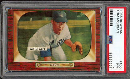 1955 Bowman Baseball #100 Tom Morgan Yankees PSA 7 NM 564991