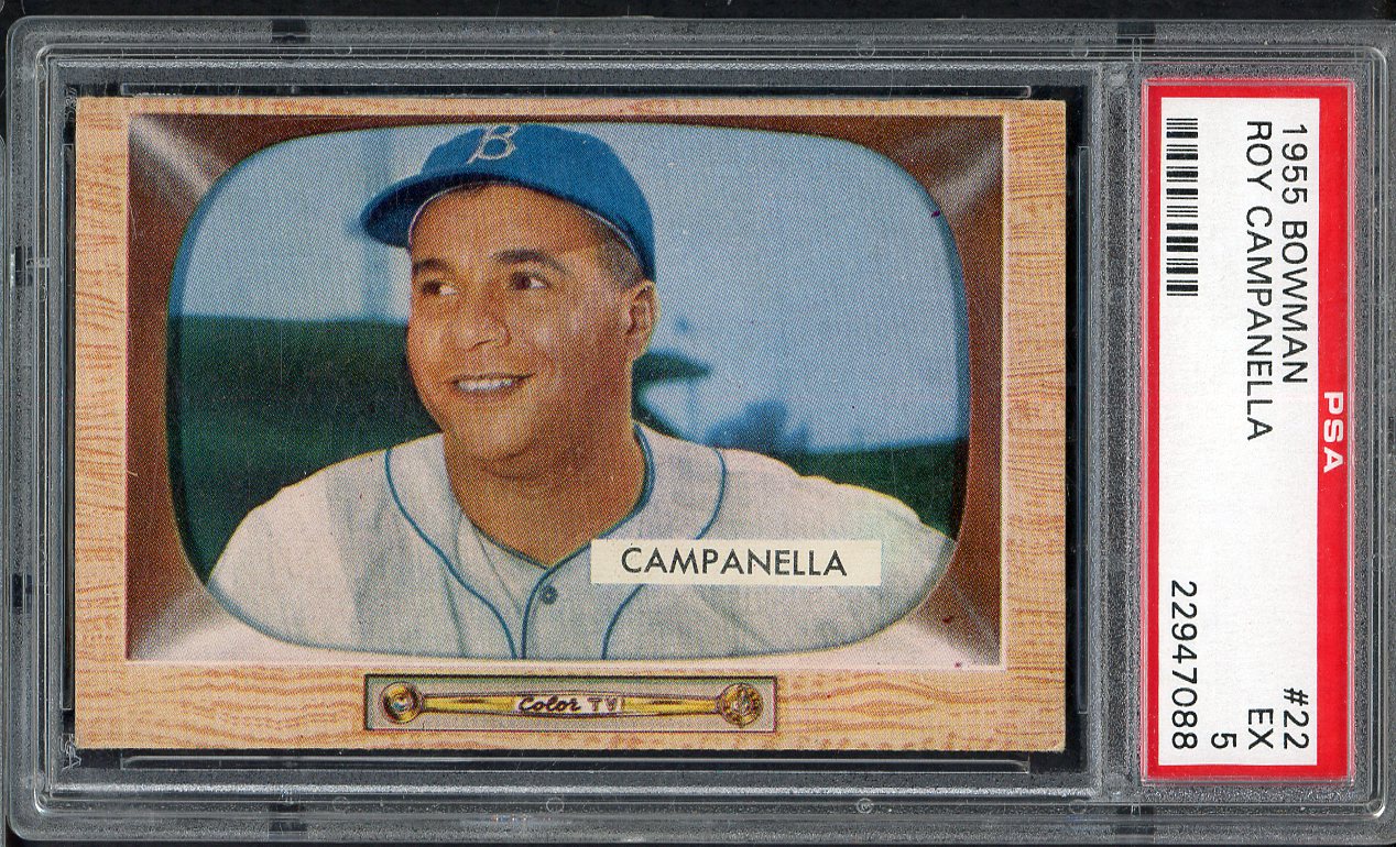 1955 Bowman Baseball # 22 Roy Campanella Dodgers PSA 5 EX 564992