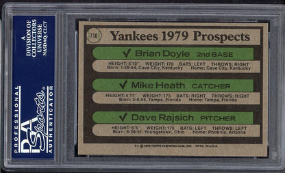1979 Topps Baseball #710 Brian Doyle Yankees PSA 9 MINT 564995