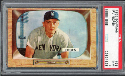 1955 Bowman Baseball # 63 Irv Noren Yankees PSA 7 NM 565003