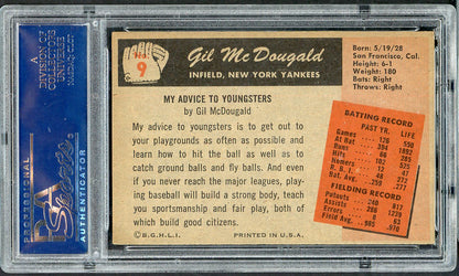 1955 Bowman Baseball #  9 Gil McDougald Yankees PSA 8 NM/MT 565006