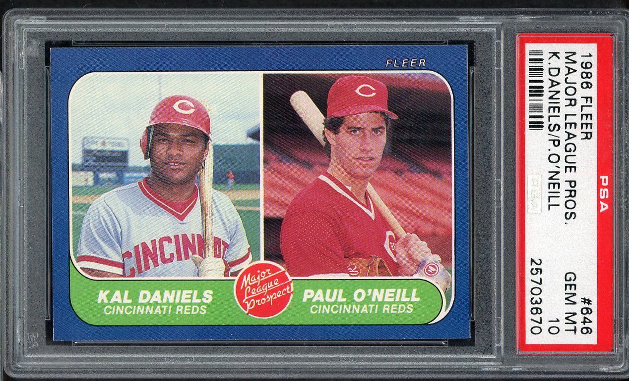 1986 Fleer #646 Paul O'Neill Reds PSA 10 GEM MINT 565008