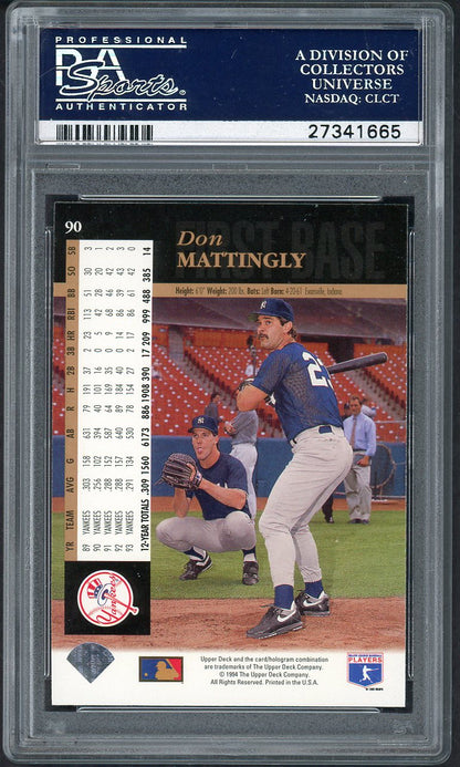 1994 Upper Deck # 90 Don Mattingly Yankees PSA 10 GEM MINT 565009