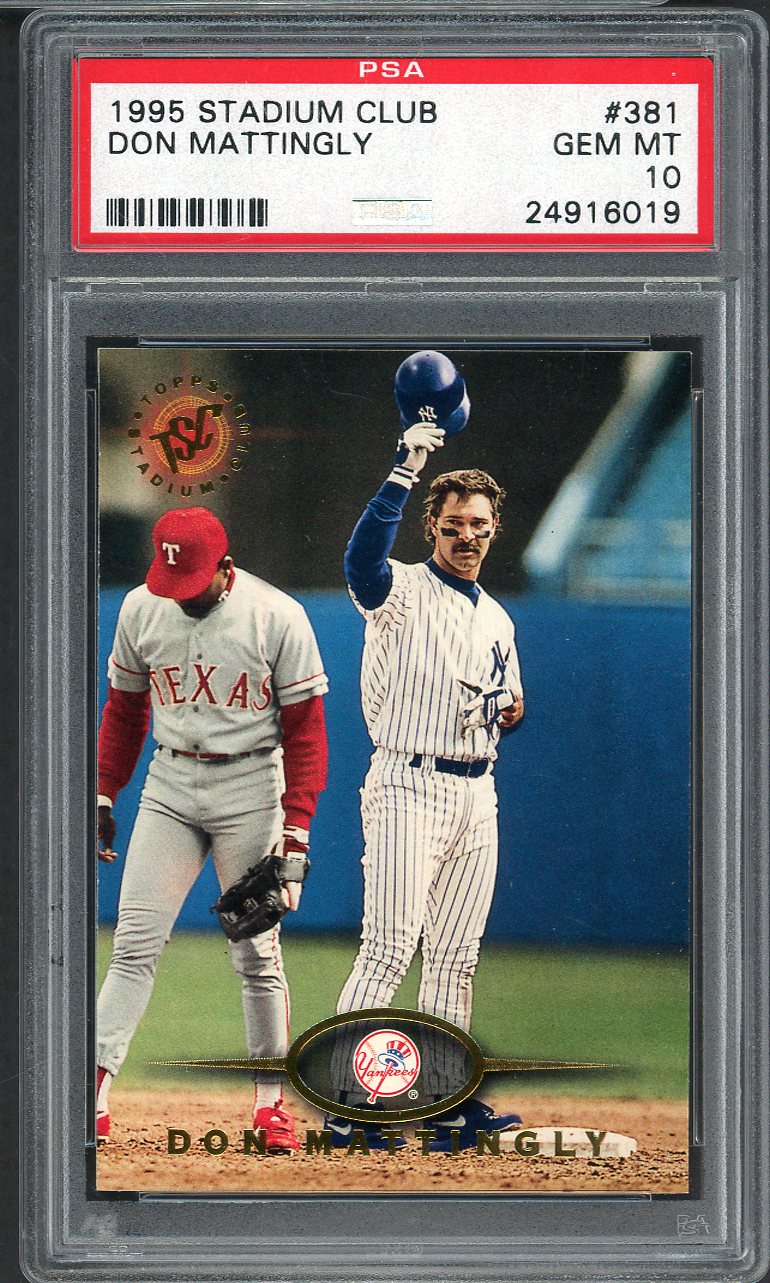 1995 Stadium Club #381 Don Mattingly Yankees PSA 10 GEM MINT 565022