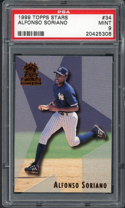 1999 Topps Stars # 34 Alfonso Soriano Yankees PSA 9 MINT 565025