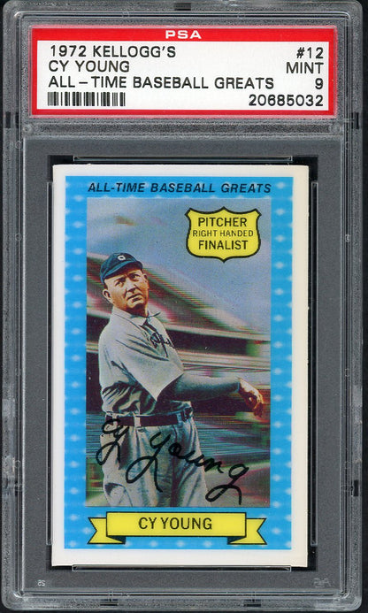 1972 Kelloggs ATG # 12 Cy Young Indians PSA 9 MINT 565029