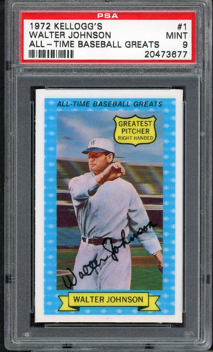 1972 Kelloggs ATG #  1 Walter Johnson Senators PSA 9 MINT 565032