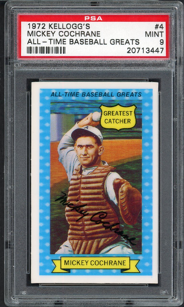 1972 Kelloggs ATG #  4 Mickey Cochrane A's PSA 9 MINT 565034