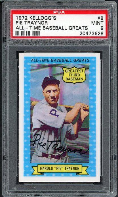 1972 Kelloggs ATG #  8 Pie Traynor Pirates PSA 9 MINT 565038