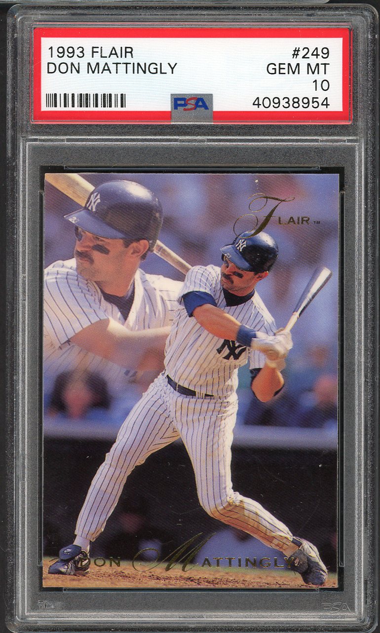 1993 Flair #249 Don Mattingly Yankees PSA 10 GEM MINT 565041