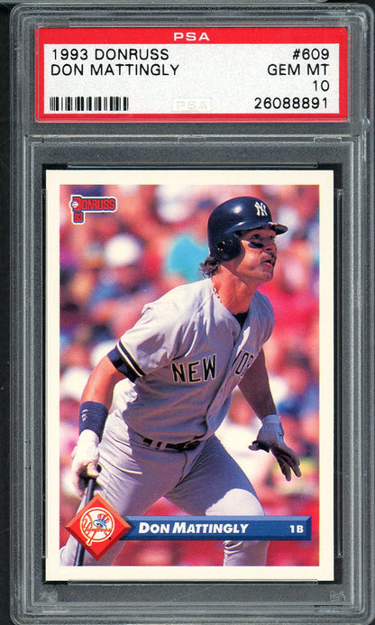1993 Donruss #609 Don Mattingly Yankees PSA 10 GEM MINT 565042