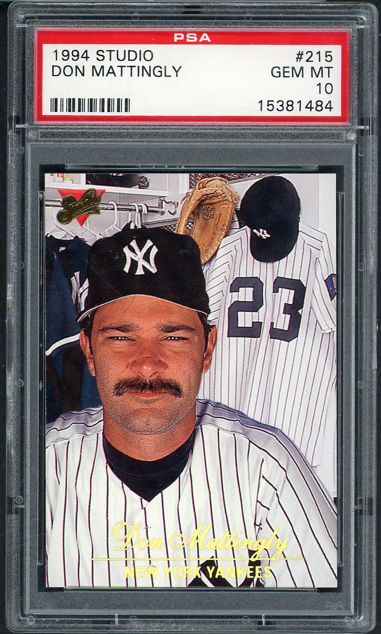 1994 Studio #215 Don Mattingly Yankees PSA 10 GEM MINT 565046