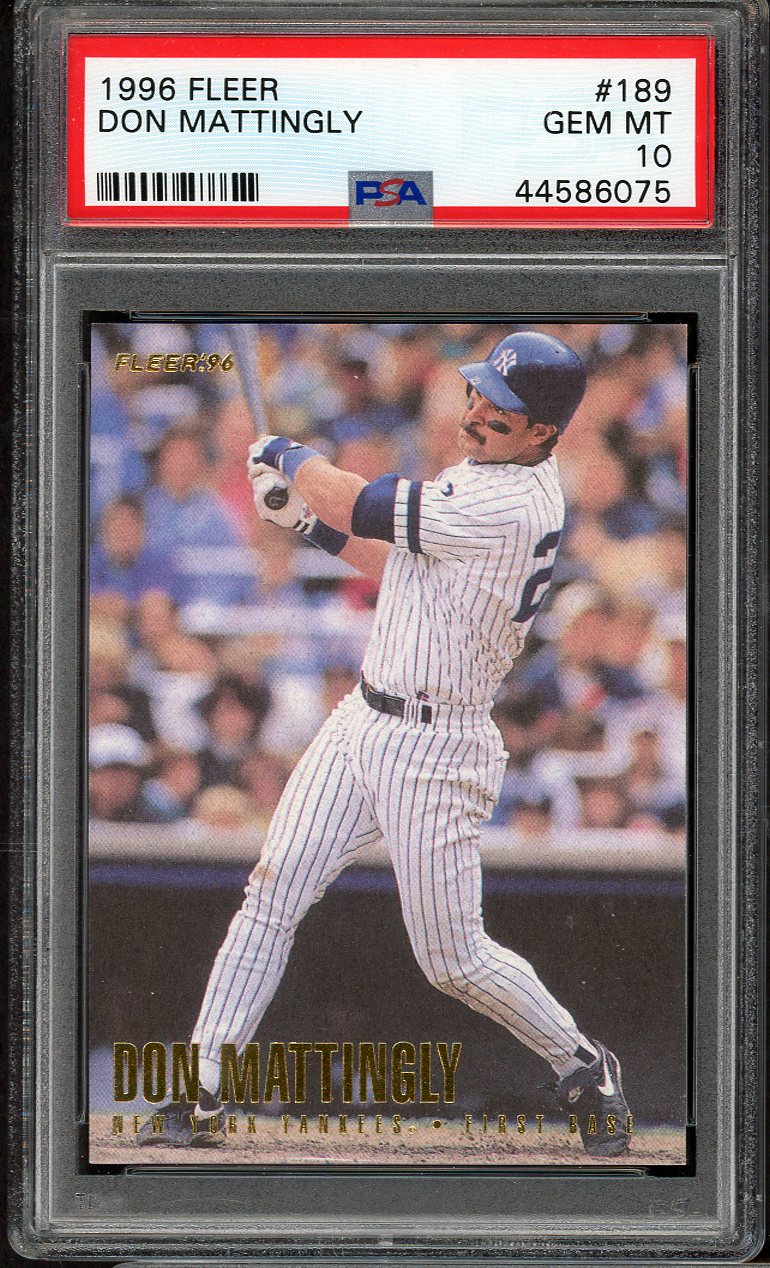1996 Fleer #189 Don Mattingly Yankees PSA 10 GEM MINT 565047
