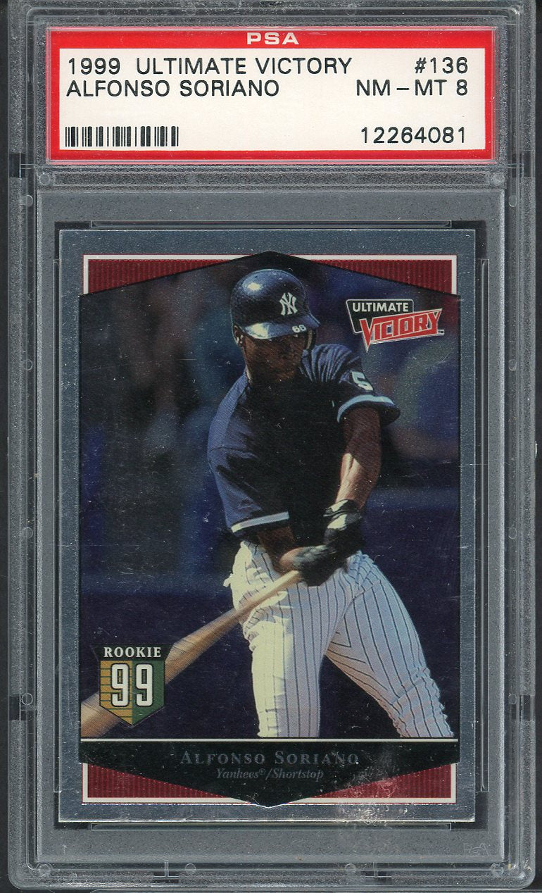 1999 Ultimate Victory #136 Alfonso Soriano Yankees PSA 8 NM/MT 565048