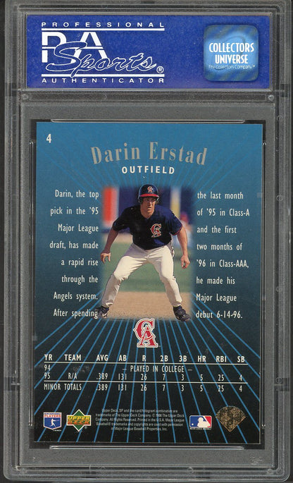 1996 SP #  4 Darin Erstad Angels PSA 8 NM/MT Foil 565051