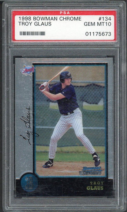 1998 Bowman Chrome #134 Troy Glaus Angels PSA 10 GEM MINT 565054