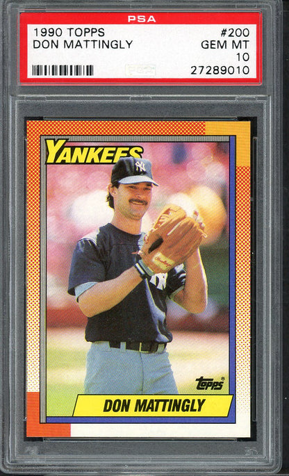 1990 Topps #200 Don Mattingly Yankees PSA 10 GEM MINT 565055