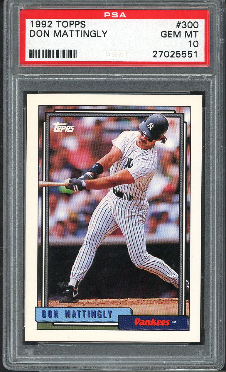 1992 Topps #300 Don Mattingly Yankees PSA 10 GEM MINT 565059
