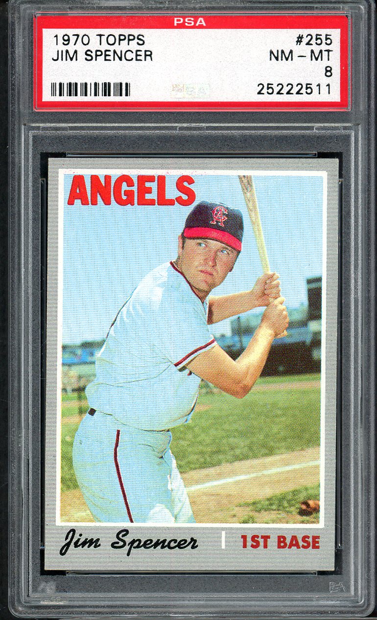 1970 Topps Baseball #255 Jim Spencer Angels PSA 8 NM/MT 565060