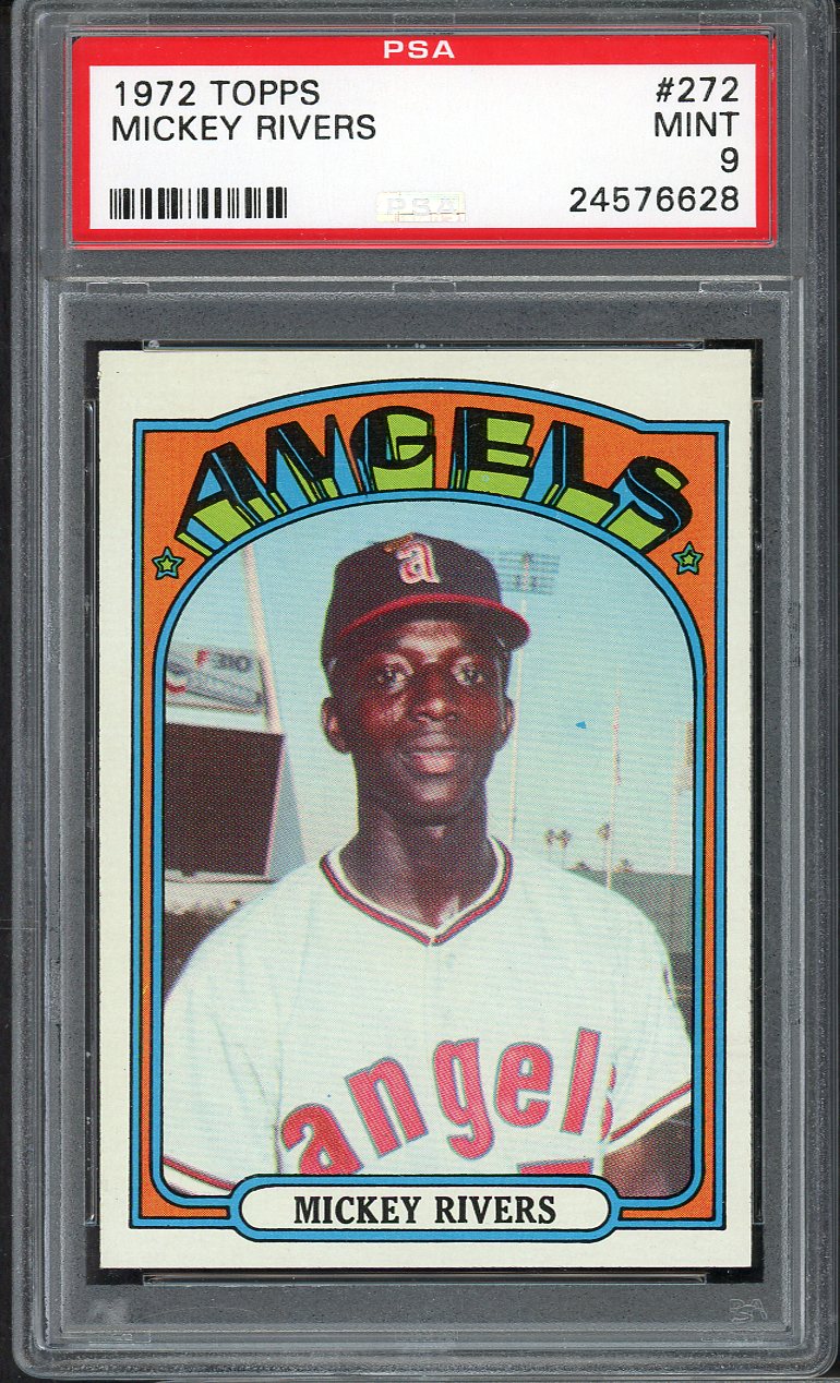 1972 Topps Baseball #272 Mickey Rivers Angels PSA 9 MINT 565071