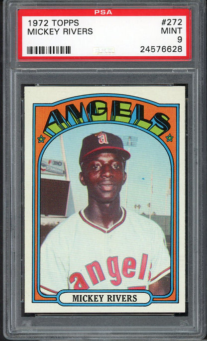 1972 Topps Baseball #272 Mickey Rivers Angels PSA 9 MINT 565071