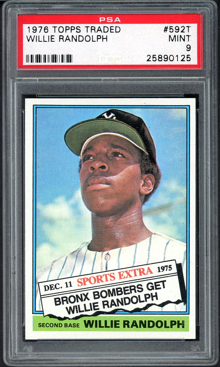 1976 Topps Baseball Traded #592T Willie Randolph Yankees PSA 9 MINT 565073