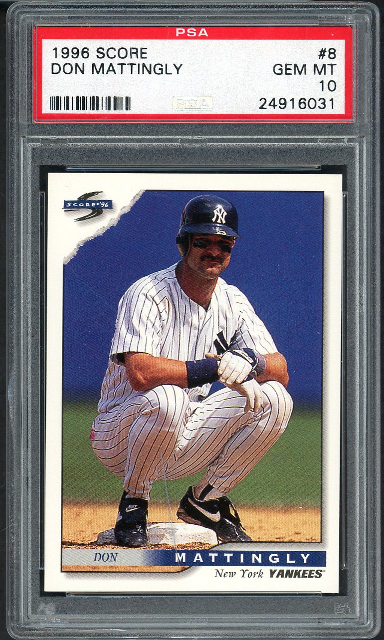 1996 Score #  8 Don Mattingly Yankees PSA 10 GEM MINT 565074