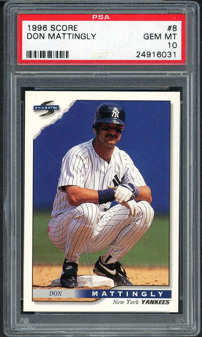 1996 Score #  8 Don Mattingly Yankees PSA 10 GEM MINT 565074
