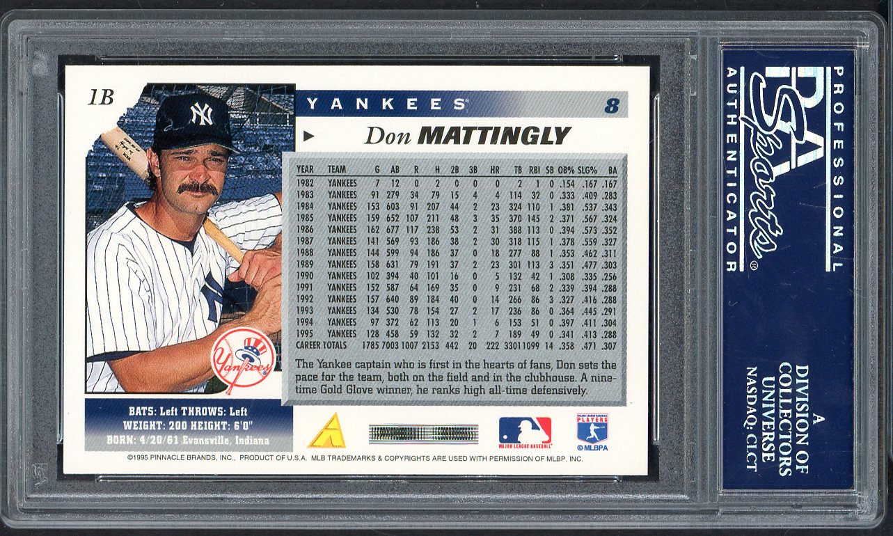 1996 Score #  8 Don Mattingly Yankees PSA 10 GEM MINT 565074