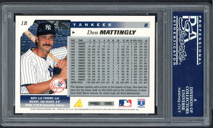 1996 Score #  8 Don Mattingly Yankees PSA 10 GEM MINT 565074