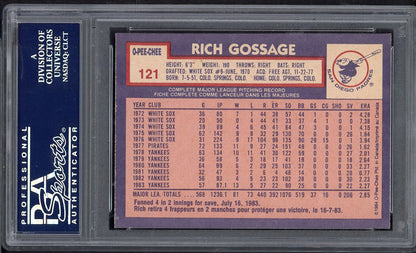 1984 O Pee Chee #121 Goose Gossage Padres PSA 10 GEM MINT 565075