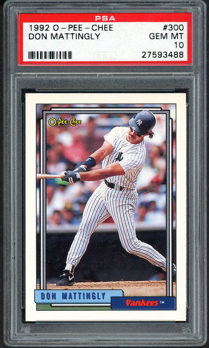1992 O Pee Chee #300 Don Mattingly Yankees PSA 10 GEM MINT 565082