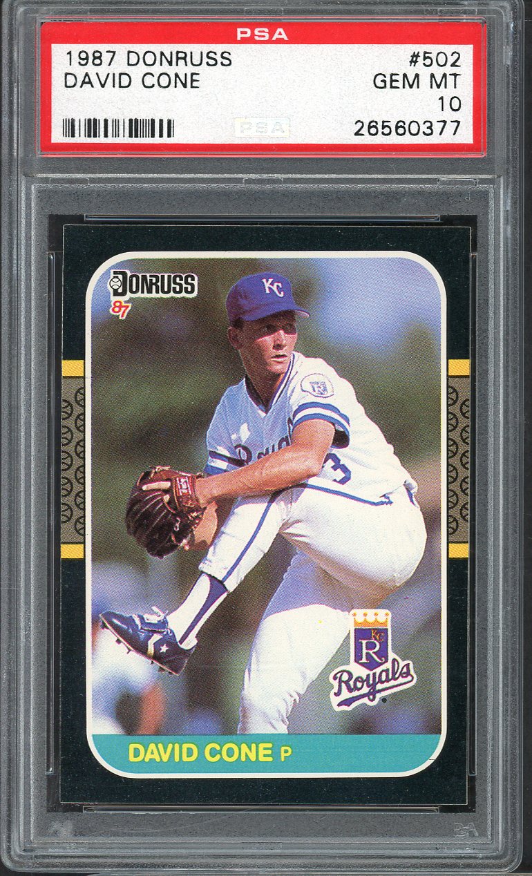 1987 Donruss #502 David Cone Royals PSA 10 GEM MINT 565083