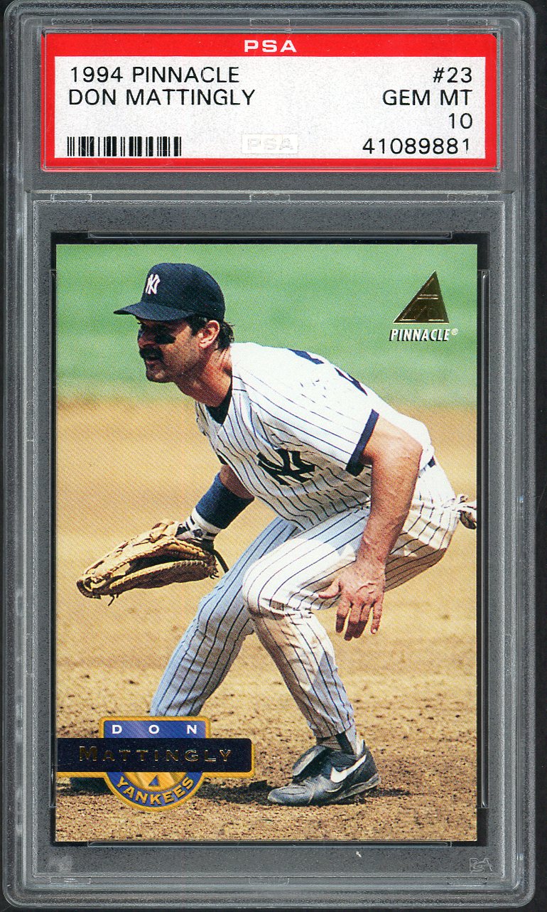 1994 Pinnacle # 23 Don Mattingly Yankees PSA 10 GEM MINT 565086