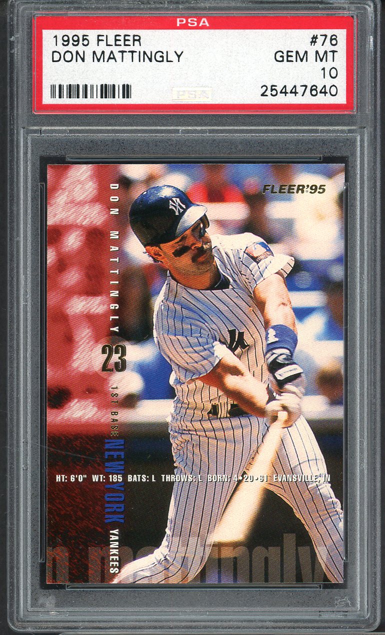 1995 Fleer # 76 Don Mattingly Yankees PSA 10 GEM MINT 565088